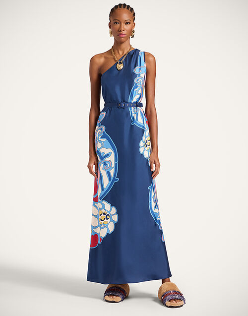 La DoubleJ Roy Dress Lemuria Placée Blue DRE0304SIL006LEM02BU03