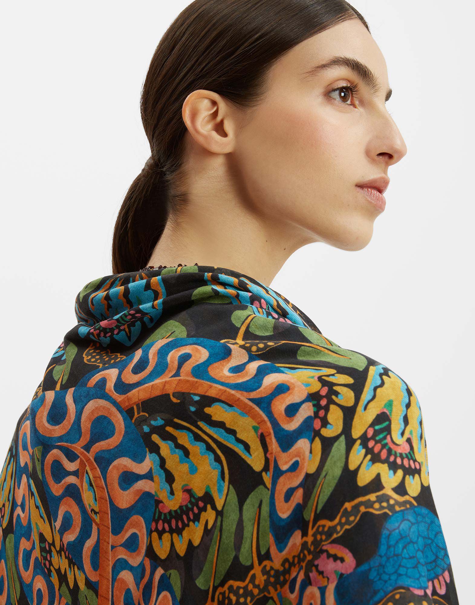 La DoubleJ Foulard 120 Eve Black SCA0049WOL017EEC01BL01