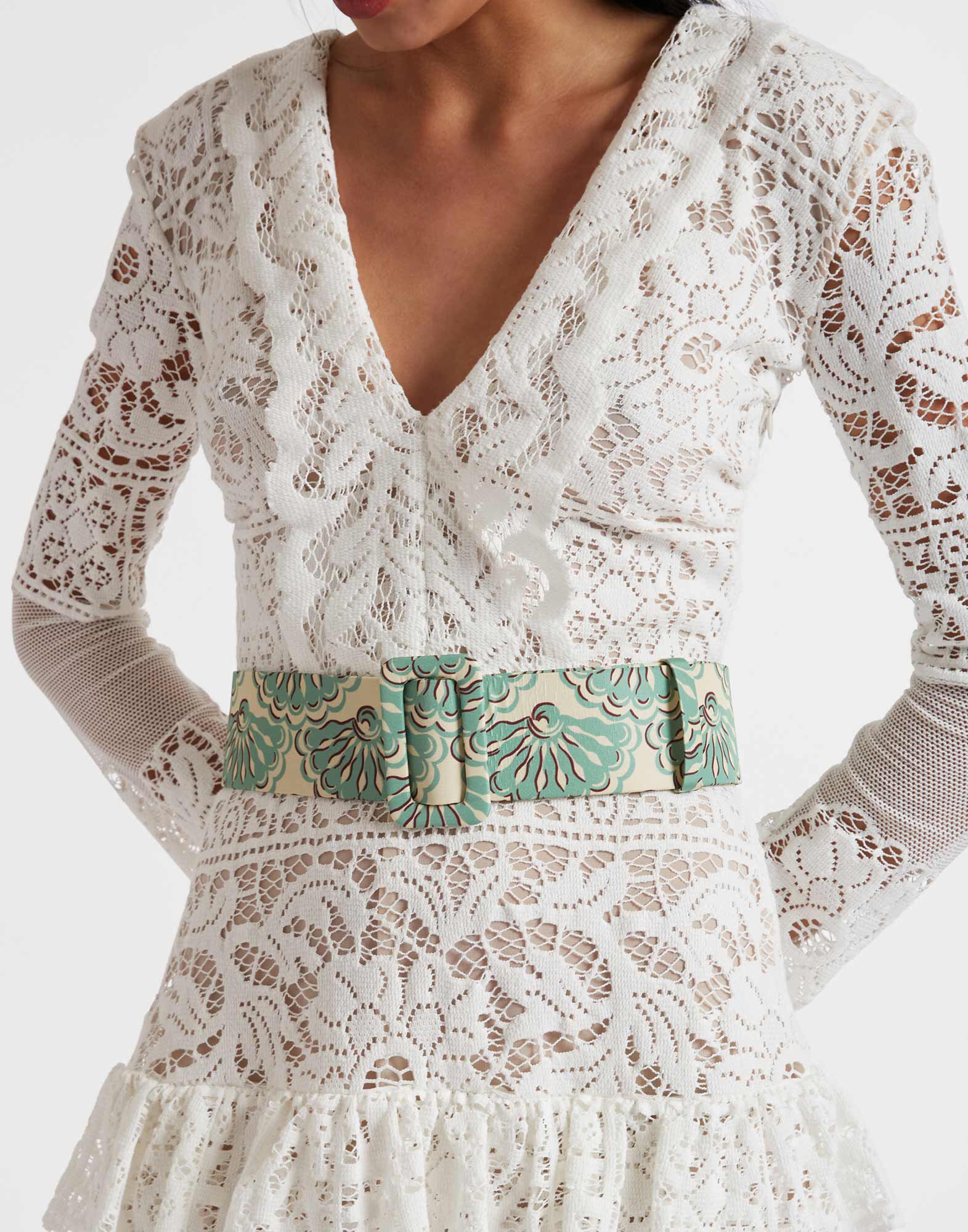 La DoubleJ Medium Belt Fans Mint BEL0007FAI004FAN01GR11