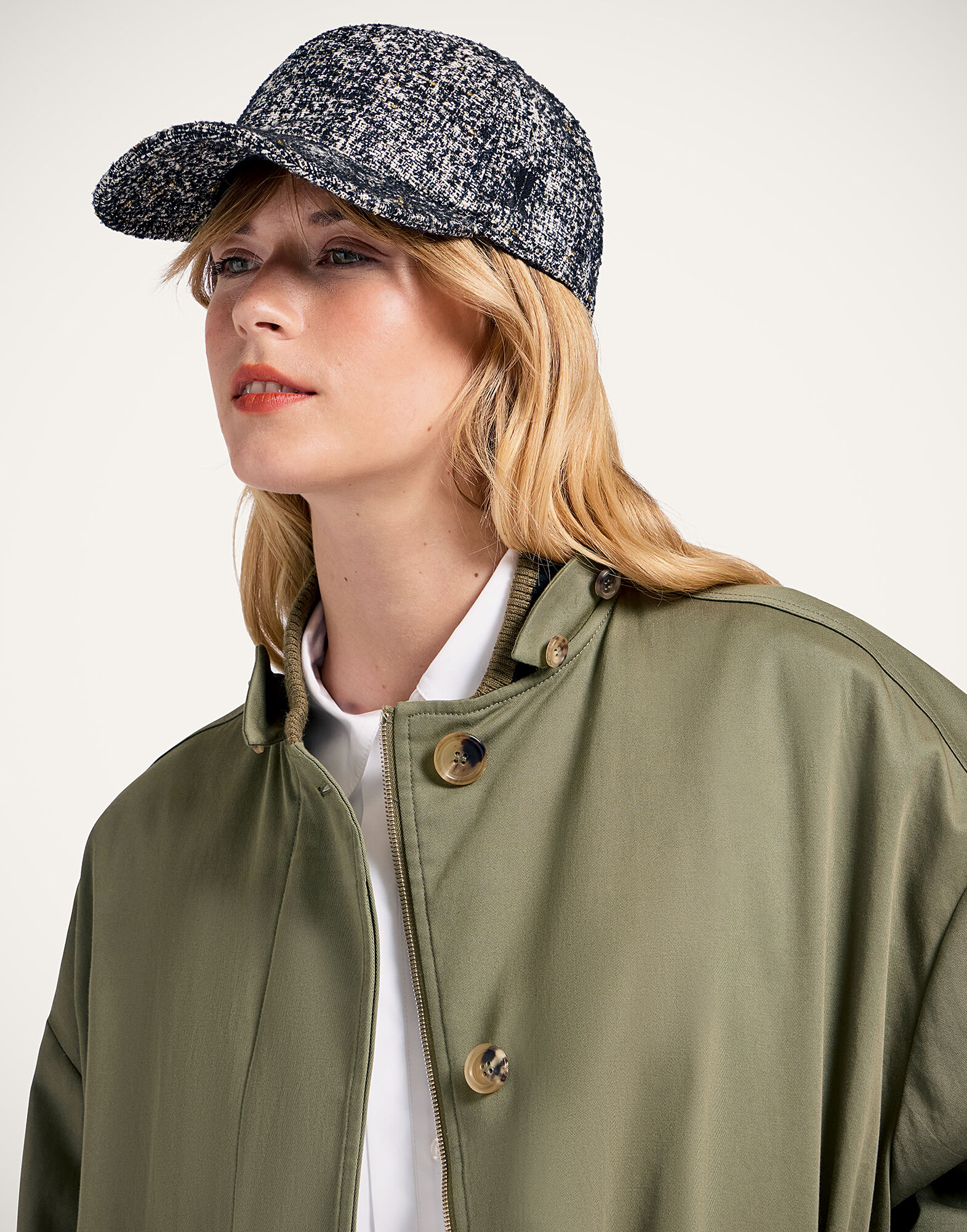 La DoubleJ Babeball Cap Solid Black & White HAT0023WOL031SOLIDBL03