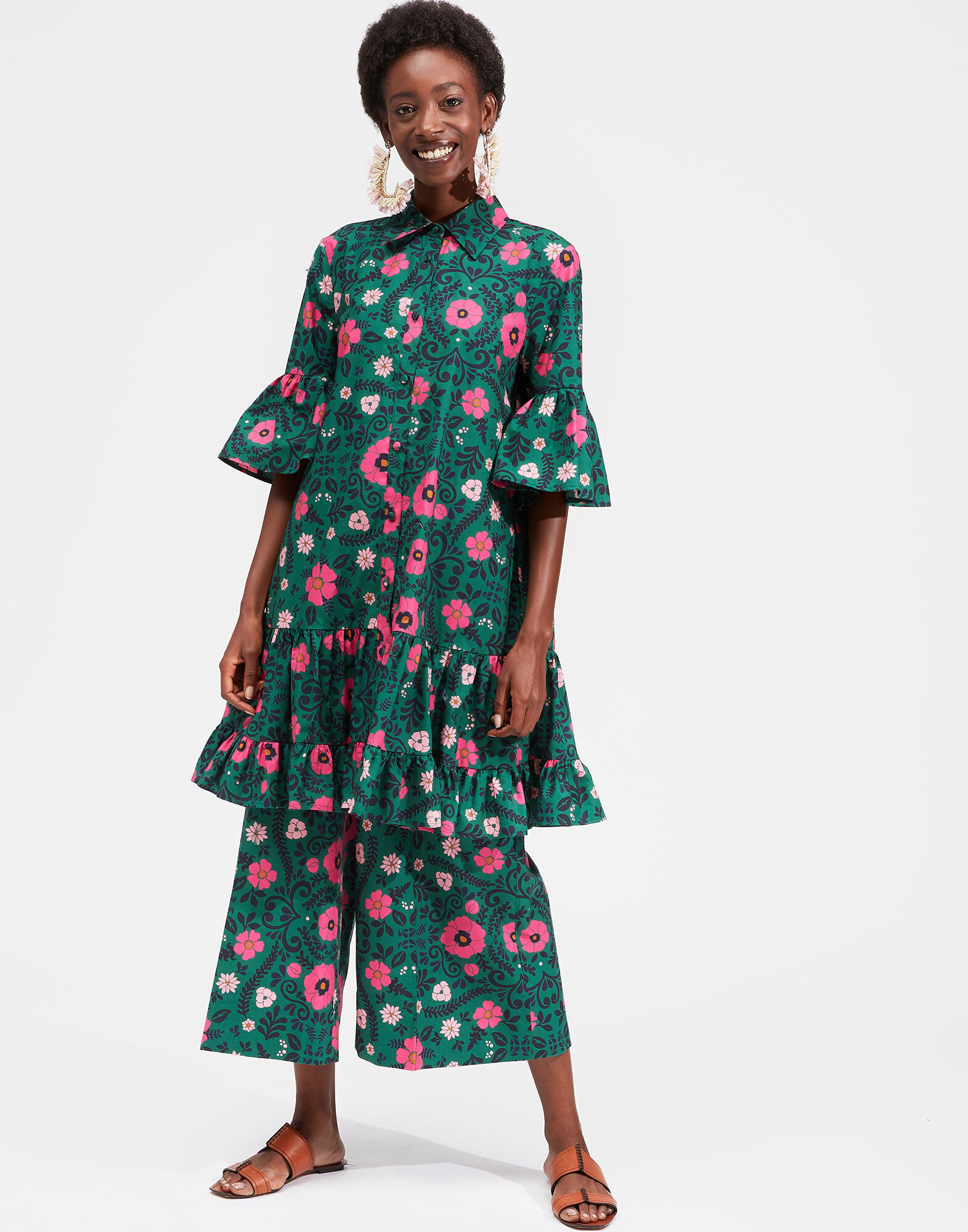 LaDoubleJ Choux Dress Heckfield Verde DRE0193COT001HEC0002