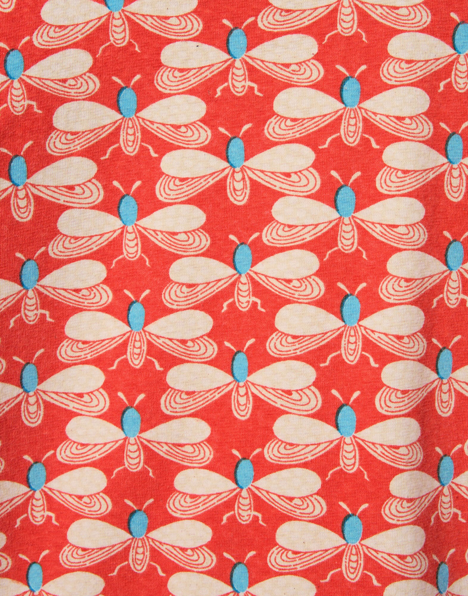 La DoubleJ Itty Bitty Double Binding Ringer T-Shirt Pull My Petaltail Orange TSH0061JER059PET03OR02