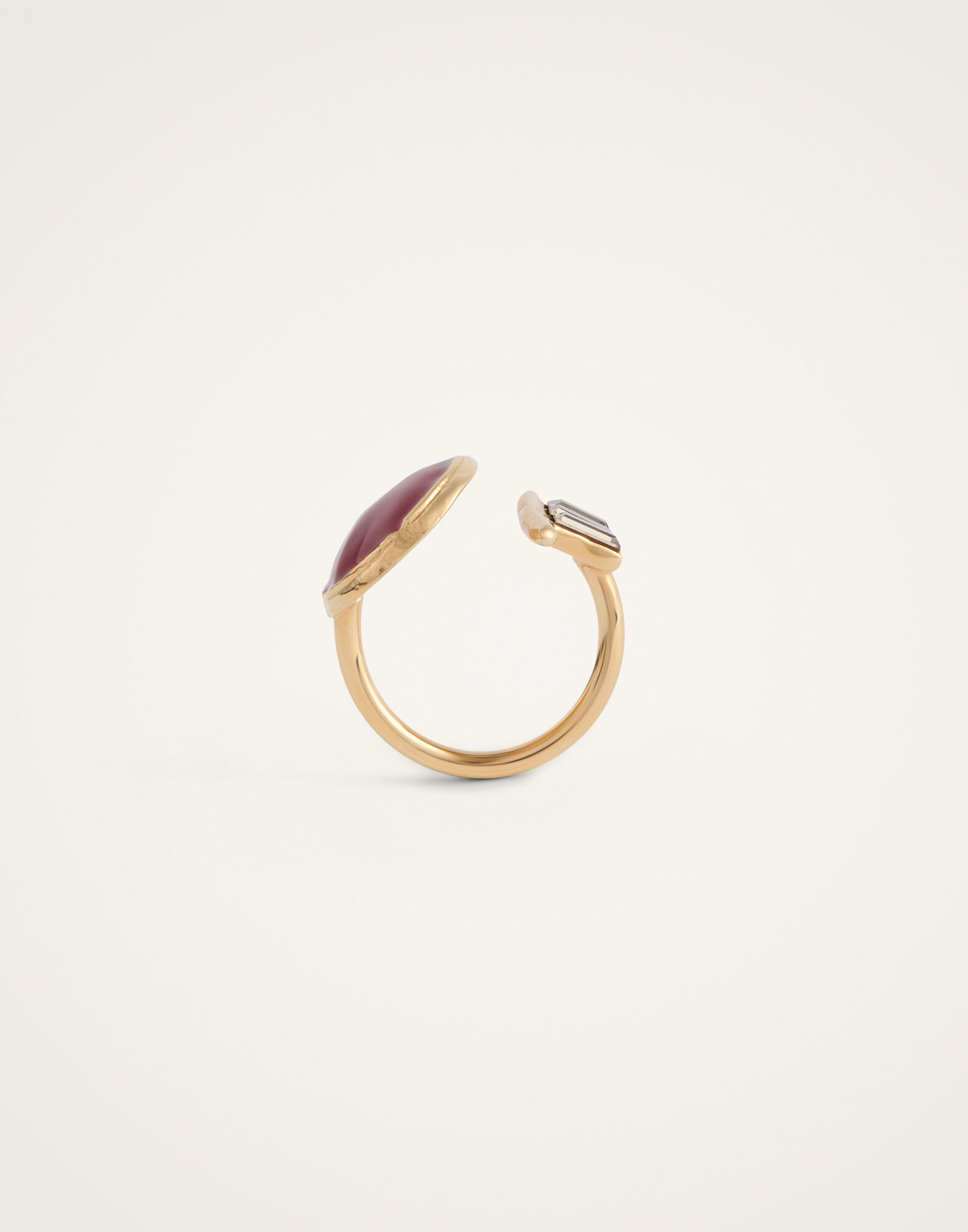 La DoubleJ Shen Loop Ring 24K Gold Plate And Enamel RIN0021BRA003SOLIDRE02