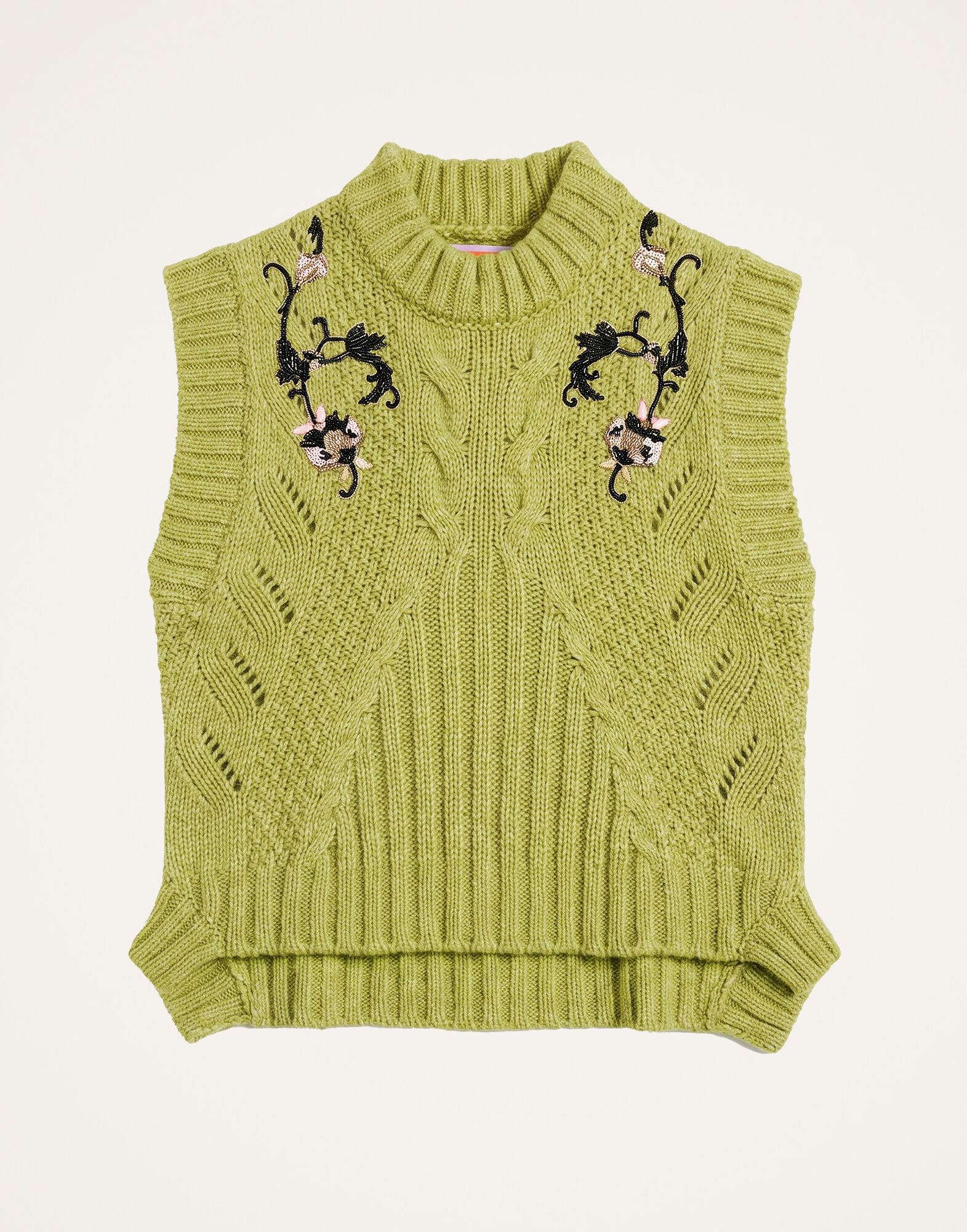 La DoubleJ Cameo Vest Solid Light Green PUL0405KNI215SOLIDGR01