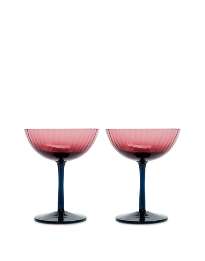 Saludi Colored Wine Glasses & matching Champagne