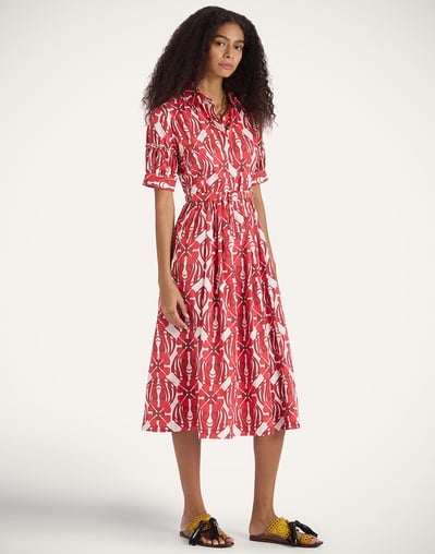 red clover dress City Garden Midi Dress Red Clover