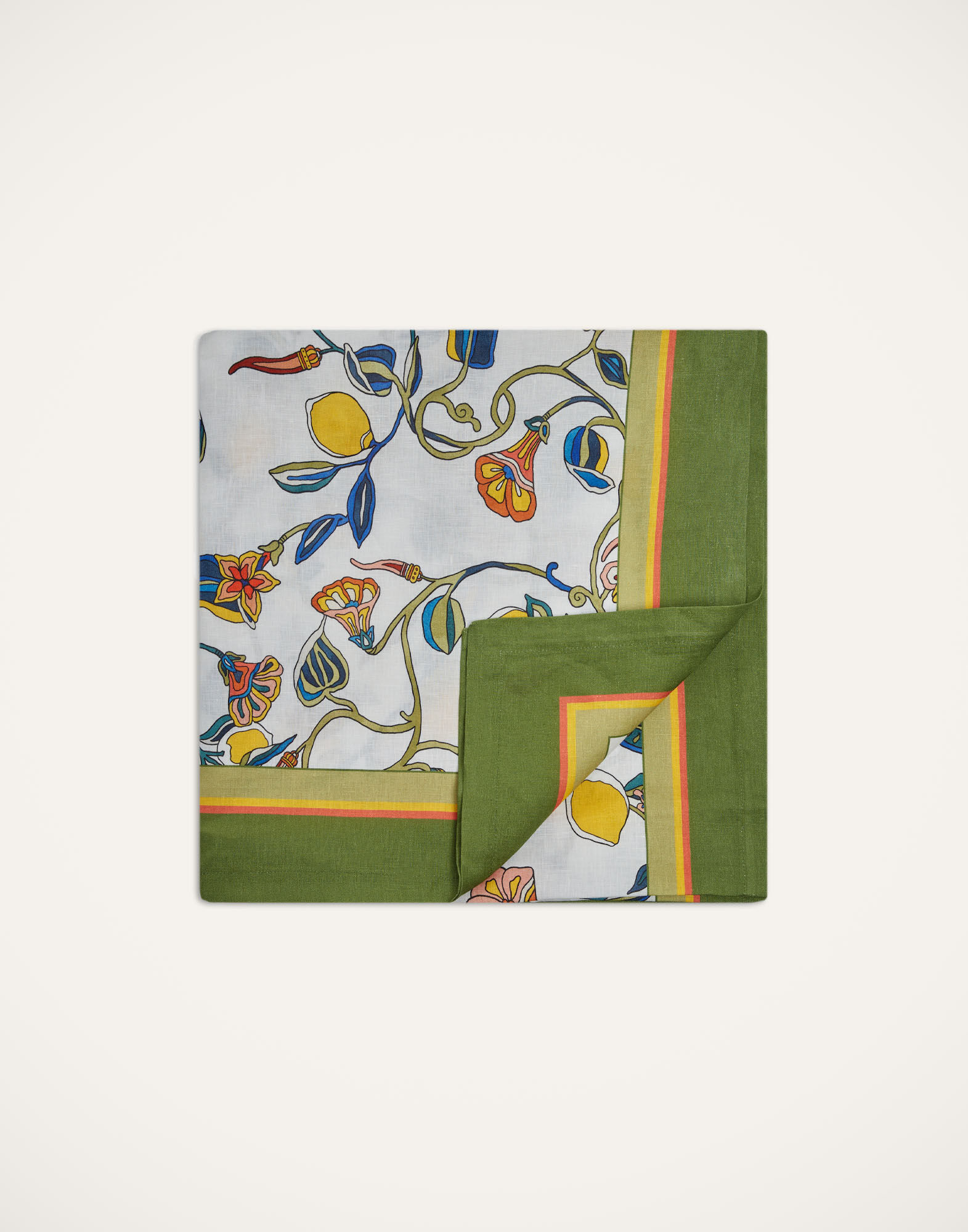 La DoubleJ Medium Tablecloth Borboni White TBC0002LIN001BRN0005