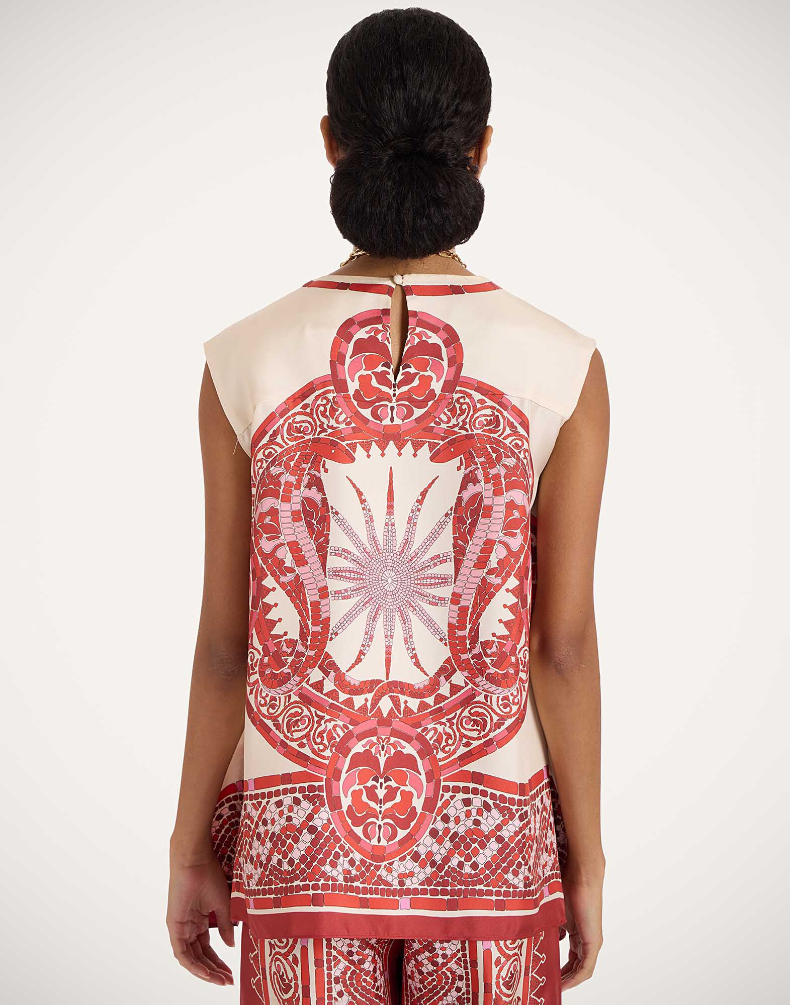 La DoubleJ San Carlo Top Cobra Plac&eacute;e Red TOP0157SIL006COB01RE01