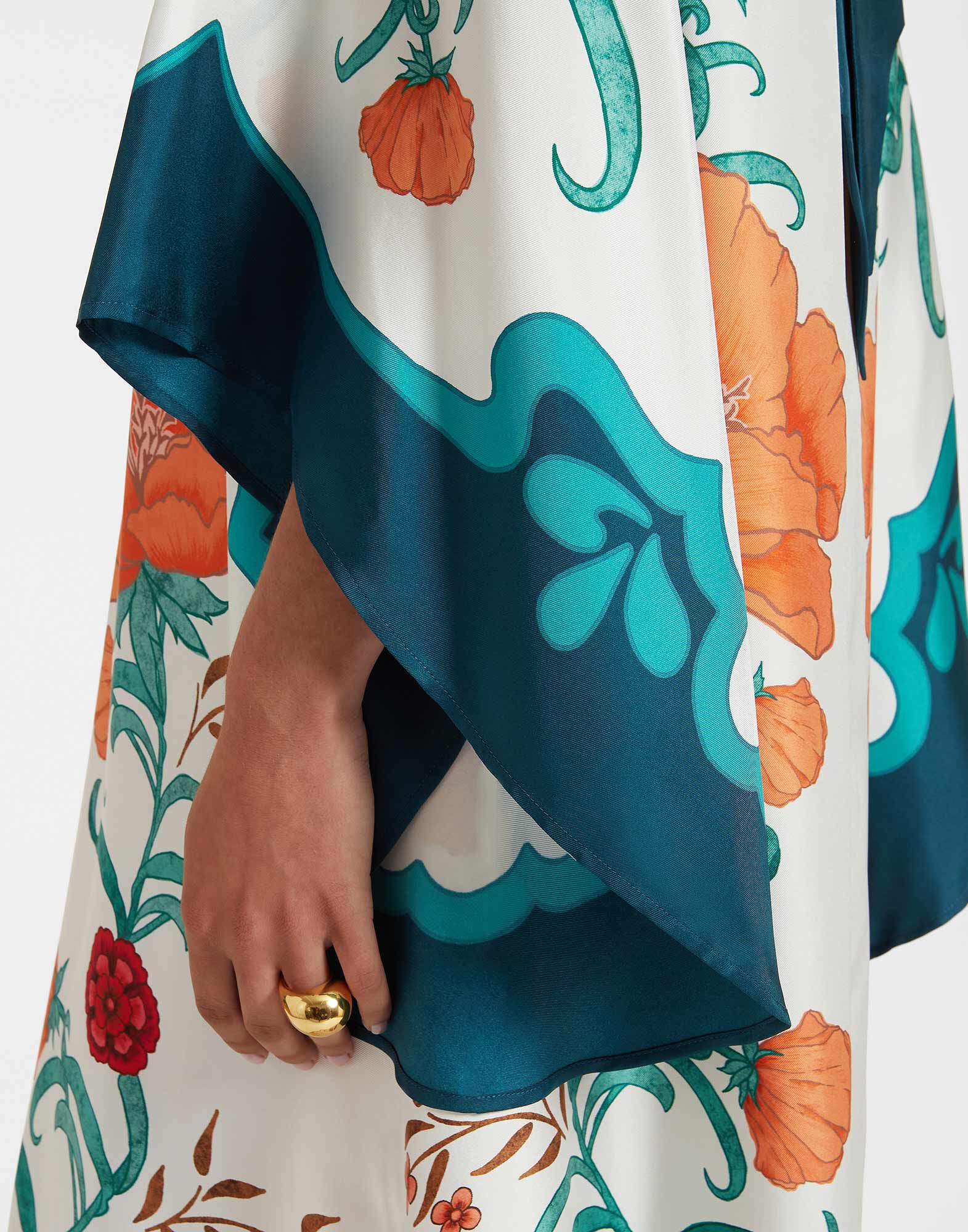 La DoubleJ Magnifico Dress Morpheus Plac&eacute;e Orange DRE0788SIL001MOR01OR02