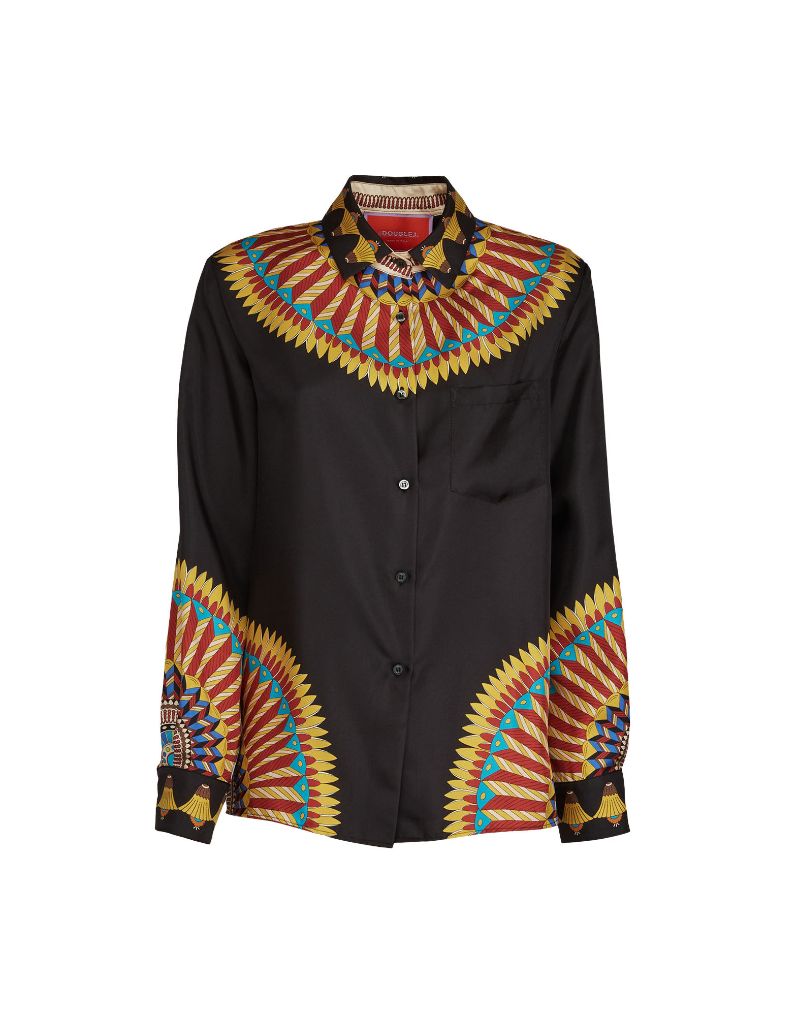 La DoubleJ Boy Shirt Delta Plac&eacute;e Black SHI0040SIL006DEL02BL01