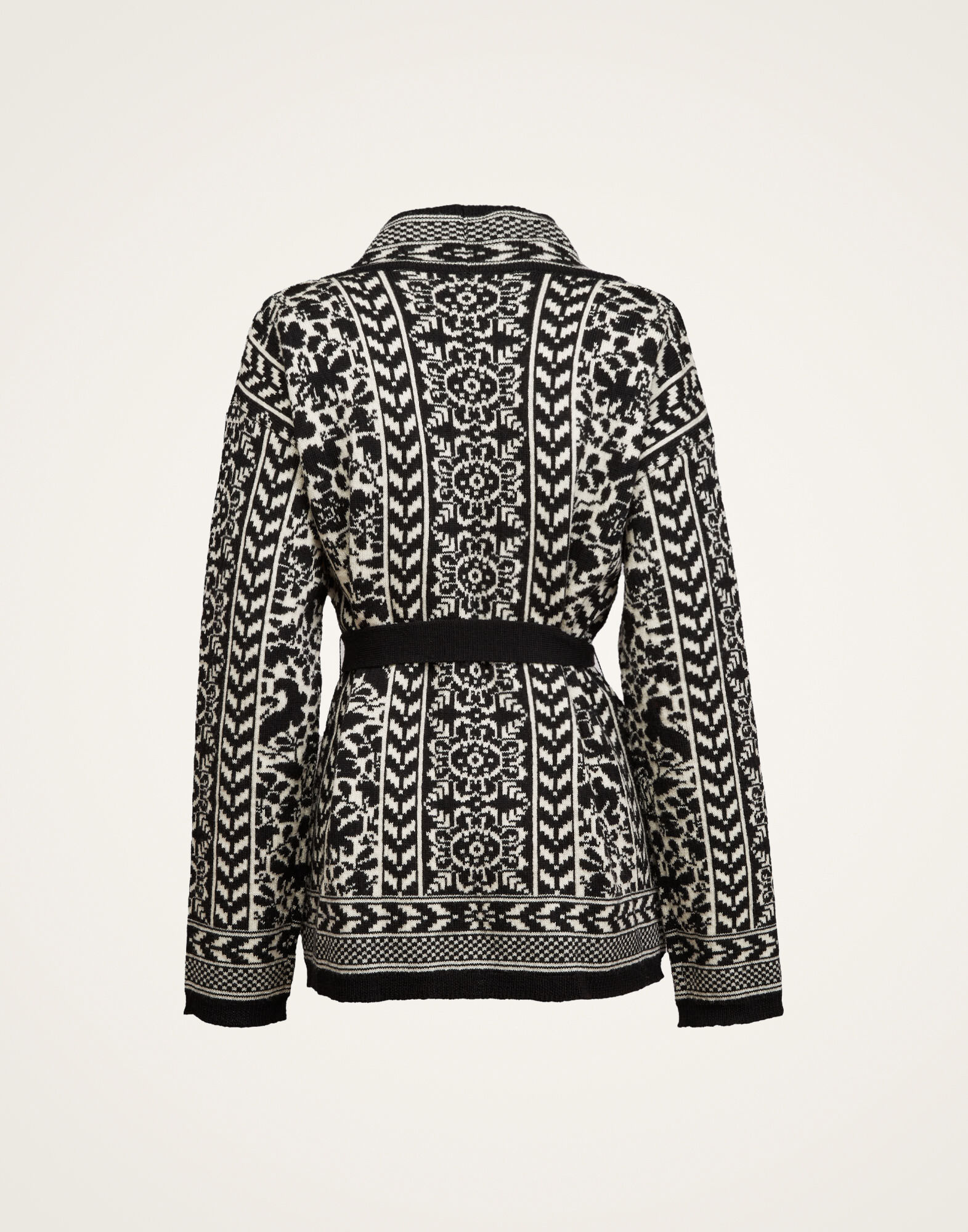 La DoubleJ Cozy Cardigan Black / White JAC0053KNI060VAR0167