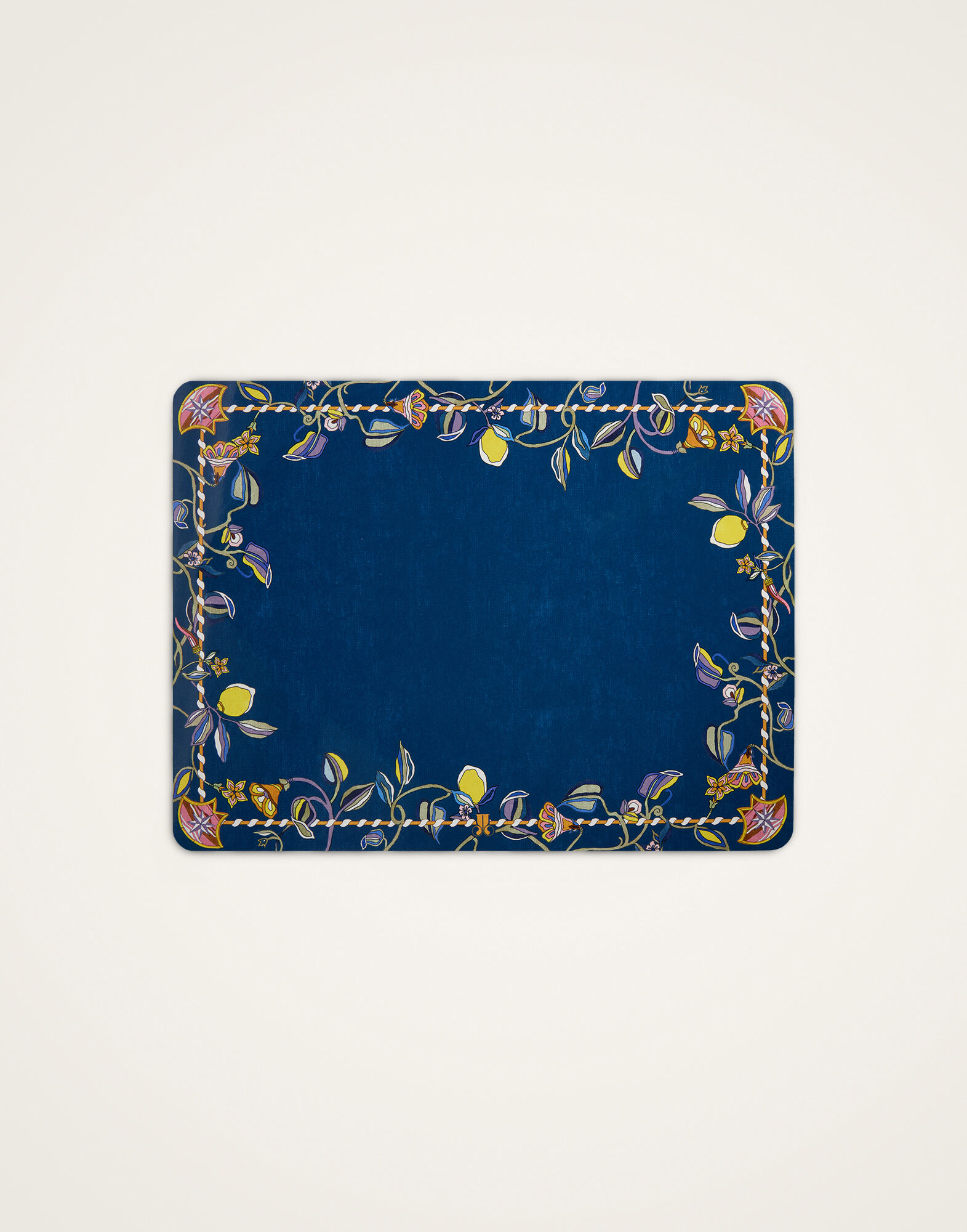 La DoubleJ TV Placemats Set of 2 Borboni Blue PMT0040CRK001BRN01BU03