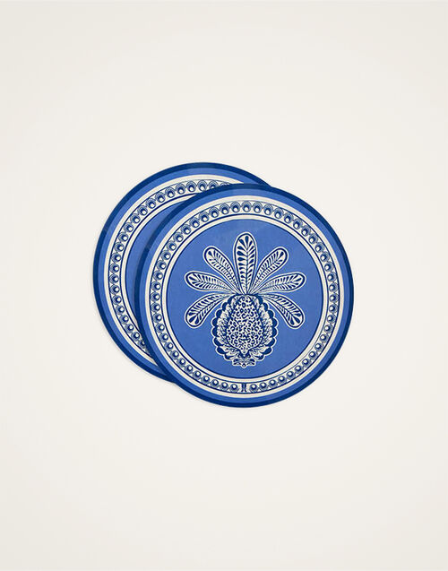 La DoubleJ Disk Placemats Set Of 2 Big Pineapple Blue PMT0032CRK001PNP10BU03