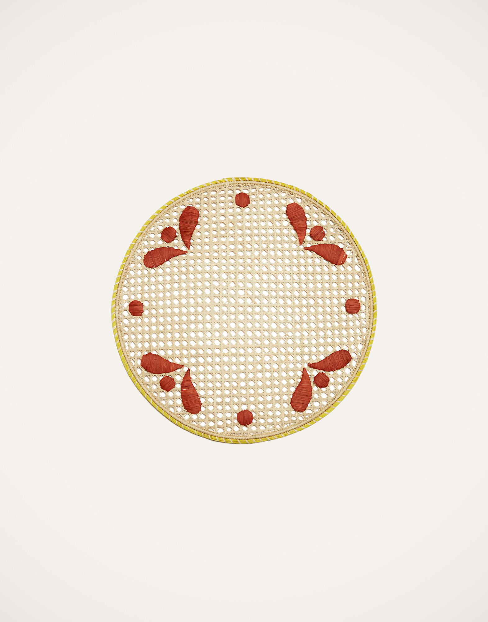 La DoubleJ Raffia Placemats Set Of 2 Capri Brick PMT0007RAF010CAP06RE06