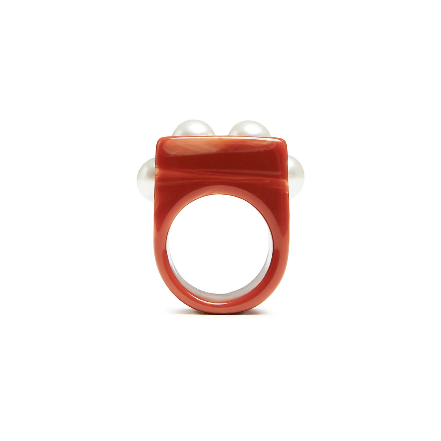 Shop La Doublej Nefertiti Ring In Solid Pink