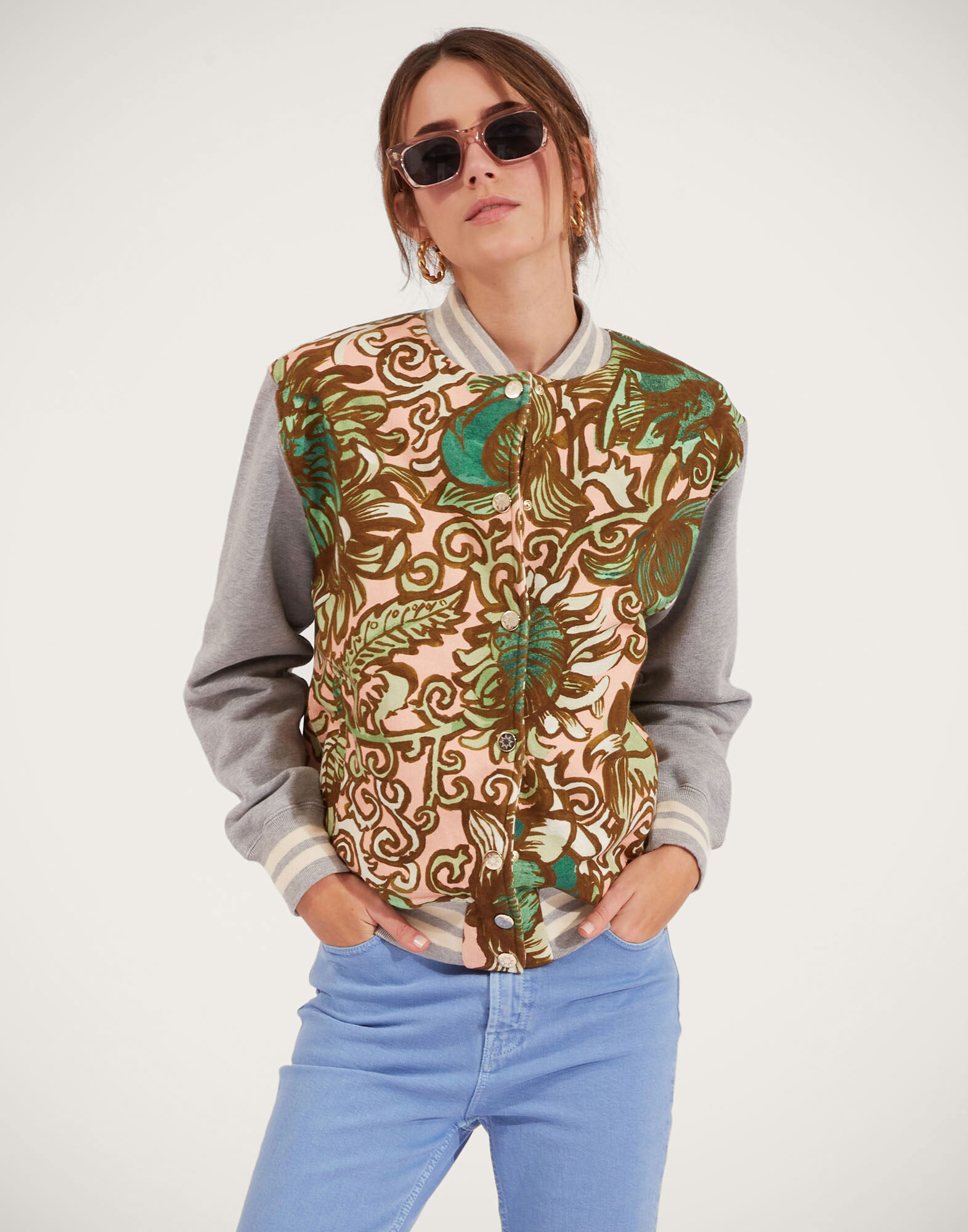 La DoubleJ Varsity Bomber Anemone Pink JAC0064JER028ANE02GR05