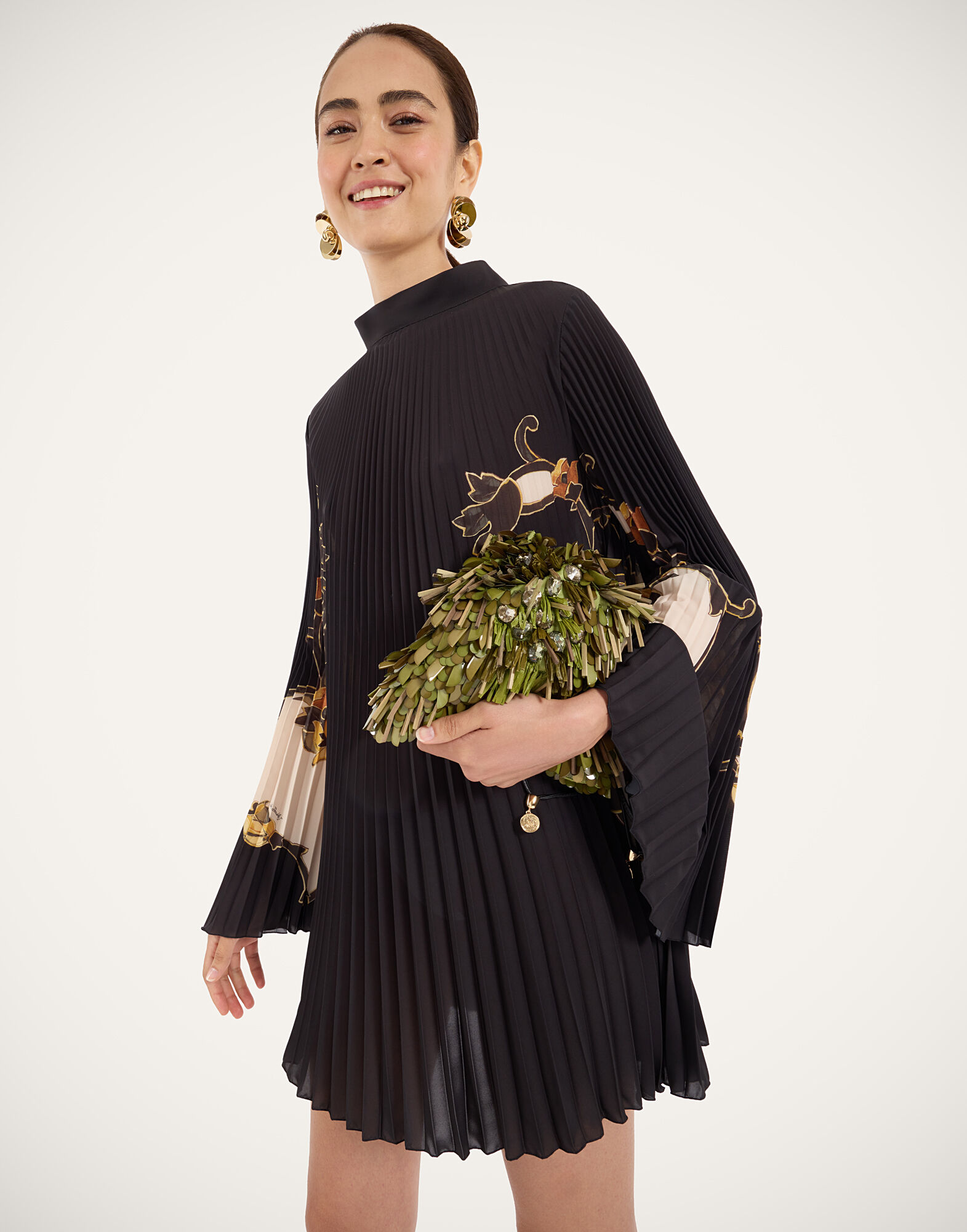 La DoubleJ Twirling Tunic Buttercup Plac&eacute;e Black DRE1115CHF007BTC03BL01