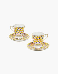 La DoubleJ abstract-print Espresso Cup And Saucer Set Of Two - Farfetch