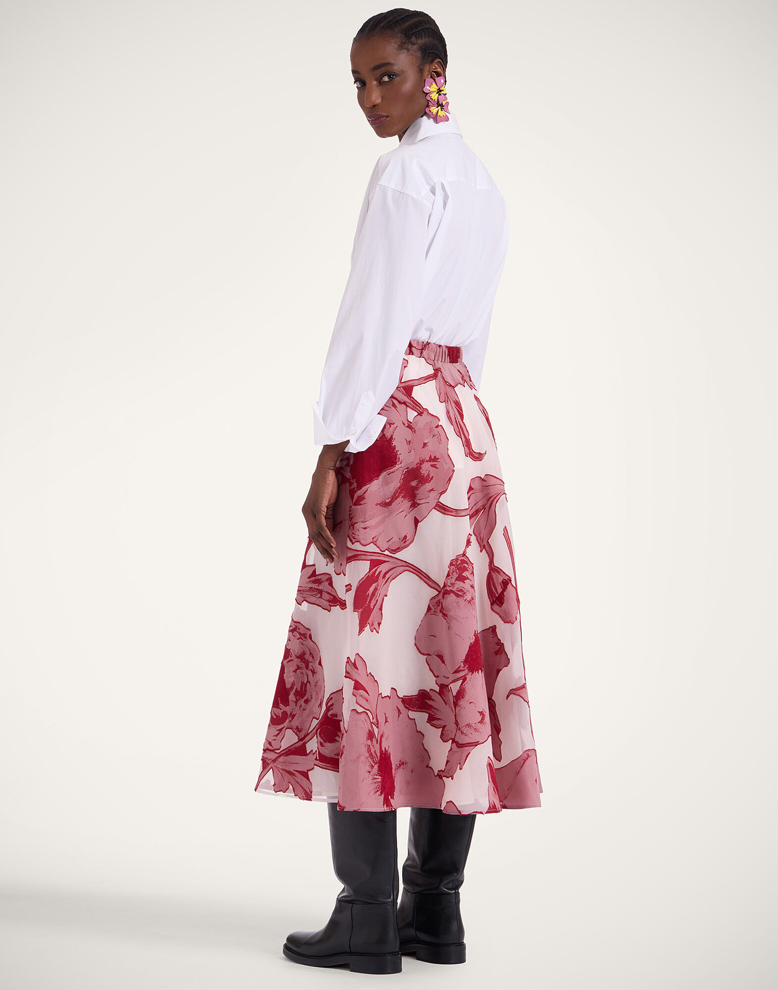 La DoubleJ Drawstring Skirt Sylph Fil Coup&eacute; Pink SKI0098FCP007SYL02PI01