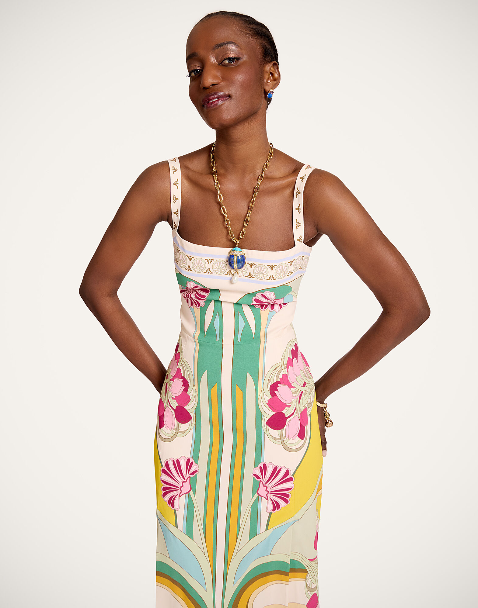 La DoubleJ Buy Me A Martini Dress Tulip Plac&eacute;e Green DRE0673VIS011TUL07GR02