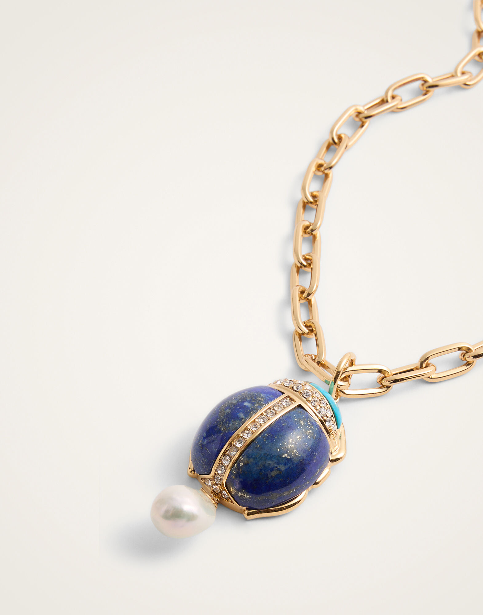 La DoubleJ Talismania Necklace 24K Gold Plate & Lapis lazuli NEC0054BRA003LAP01YE05