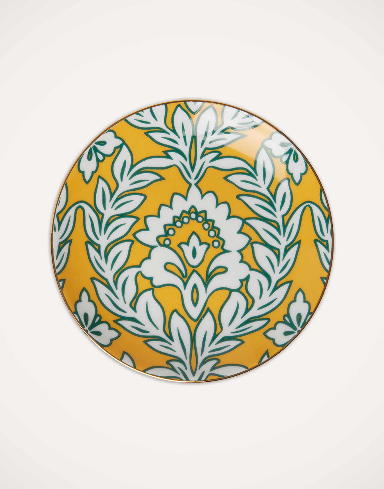 La DoubleJ Side Plates Set Of 2 Yellow - Violet Garland DIS0083CER001GRL0015