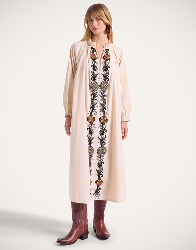 pale pink shirt dress Cerere Shirt Dress in Solid Pale Pink for Women