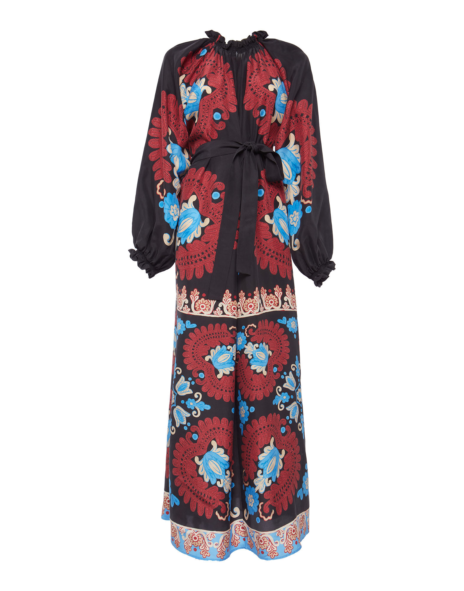 La DoubleJ Cerere Dress Folky Hearts Black Plac&eacute;e DRE0399SIL009FLH0005