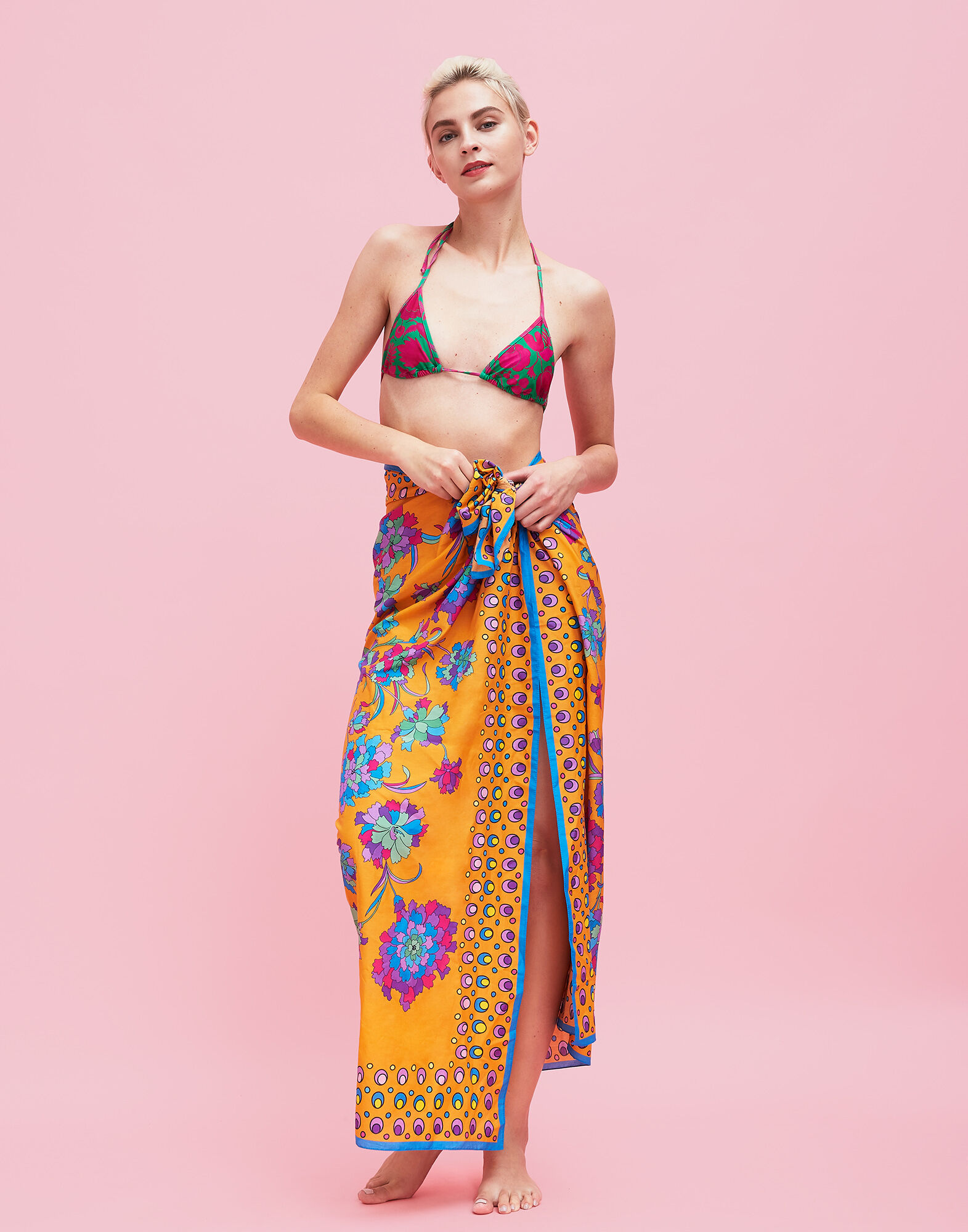 LaDoubleJ Square Scarf Dandelion Arancio SCA0006COS001DAN0002