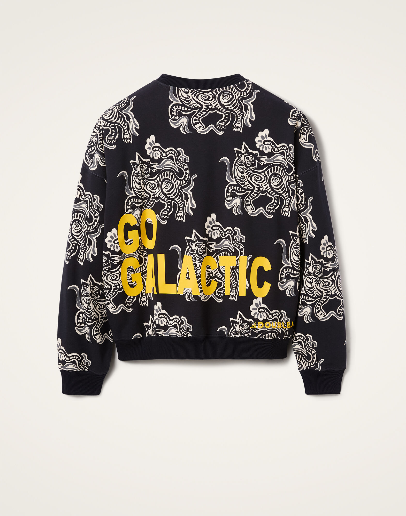 La DoubleJ Off Court Sweatshirt Crazy Tigers Black & White SWE0035JER054TIG01BL03