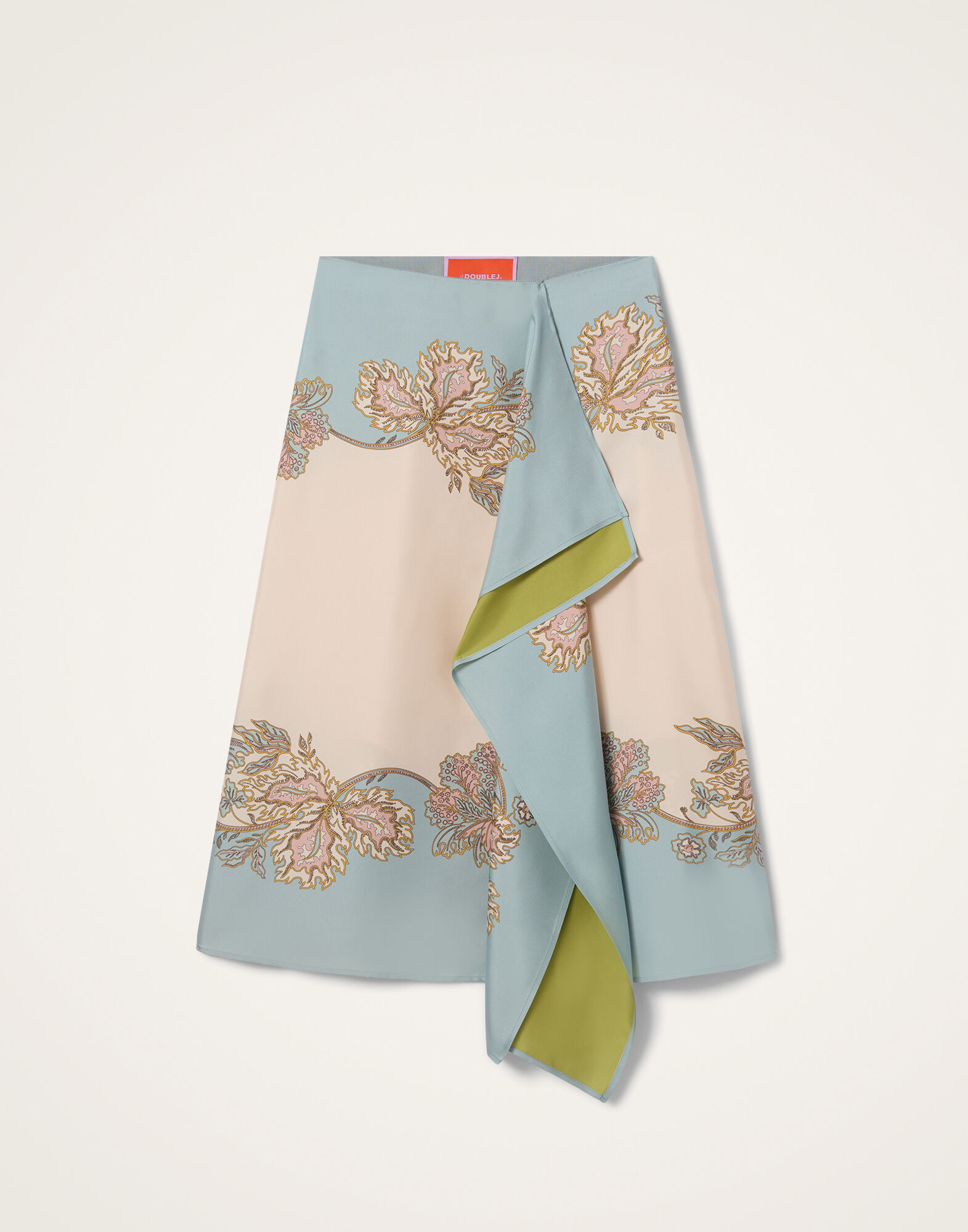 La DoubleJ Scarf Skirt Swathe Plac&eacute;e Ivory SKI0160SIL006SWA03WH04
