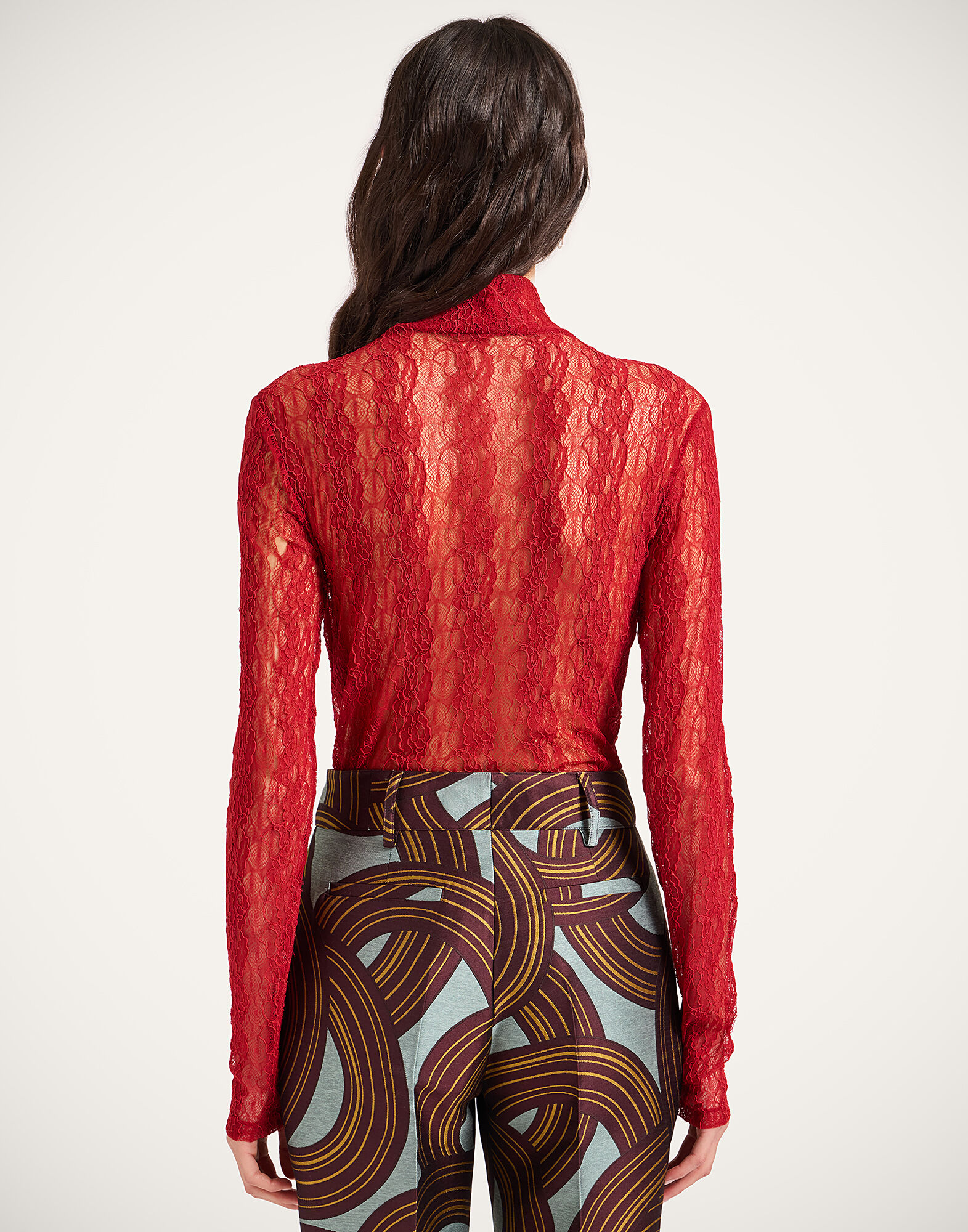 La DoubleJ Lacey Turtleneck Solid Brick Red TOP0180LAC007SOLIDRE06