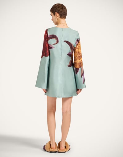 La DoubleJ Dresses Women - Mini Supremes Swing Dress Peony Place Light Blue XS 100% Silk La DoubleJ Dresses Women - Mini Supremes Swing Dress Peony Place Light Blue XS 100% Silk