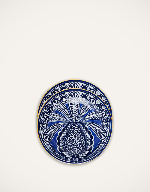 La DoubleJ Dessert Plate Set of 2 Big Pineapple Blu DIS0031CER001PNP0010