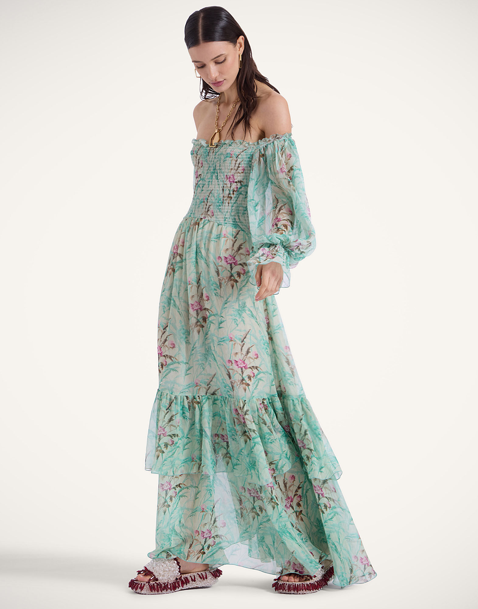 La DoubleJ Mayflower Dress Heath Mint DRE0851CRE009HEA01GR11