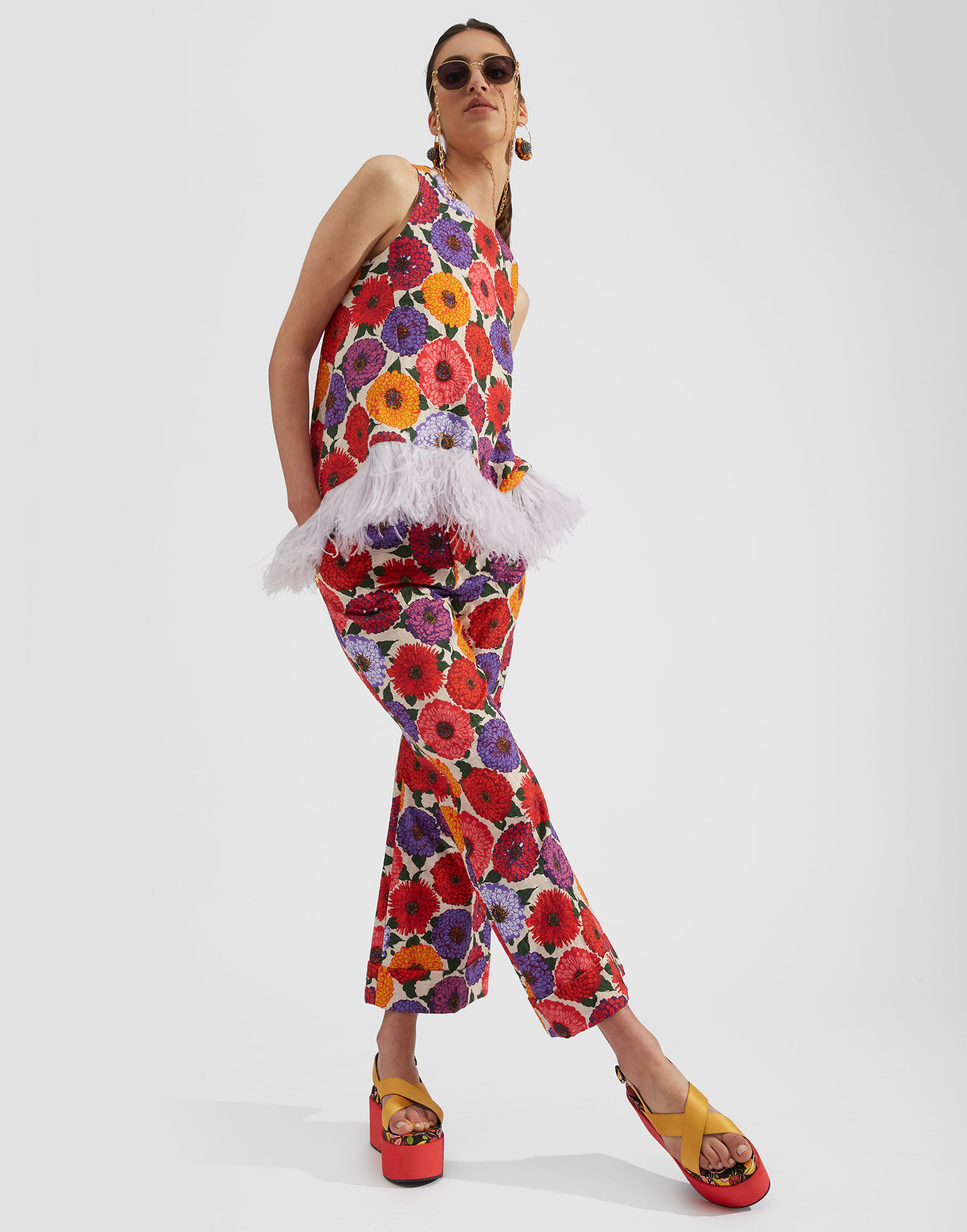 La DoubleJ Hendrix Pants Zinnie TRO0014COT005ZIN0001