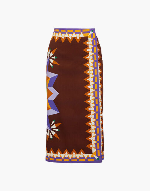 La DoubleJ 2-Way Pareo Skirt Sunset Moro Placée SKI0075COT037SUS0002