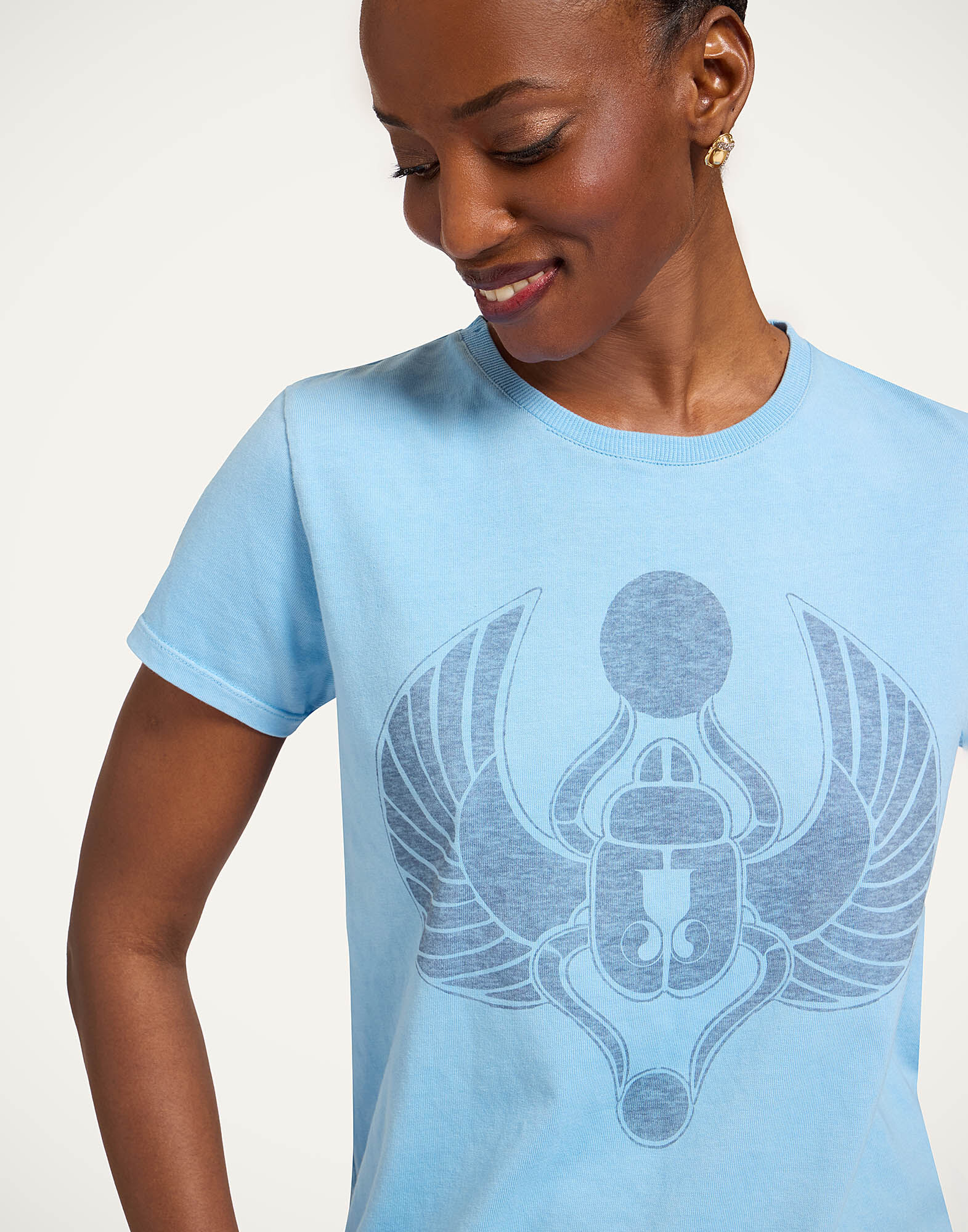 La DoubleJ High Tee Shirt Talismania Light Blue TSH0069JER079TAL01BU14