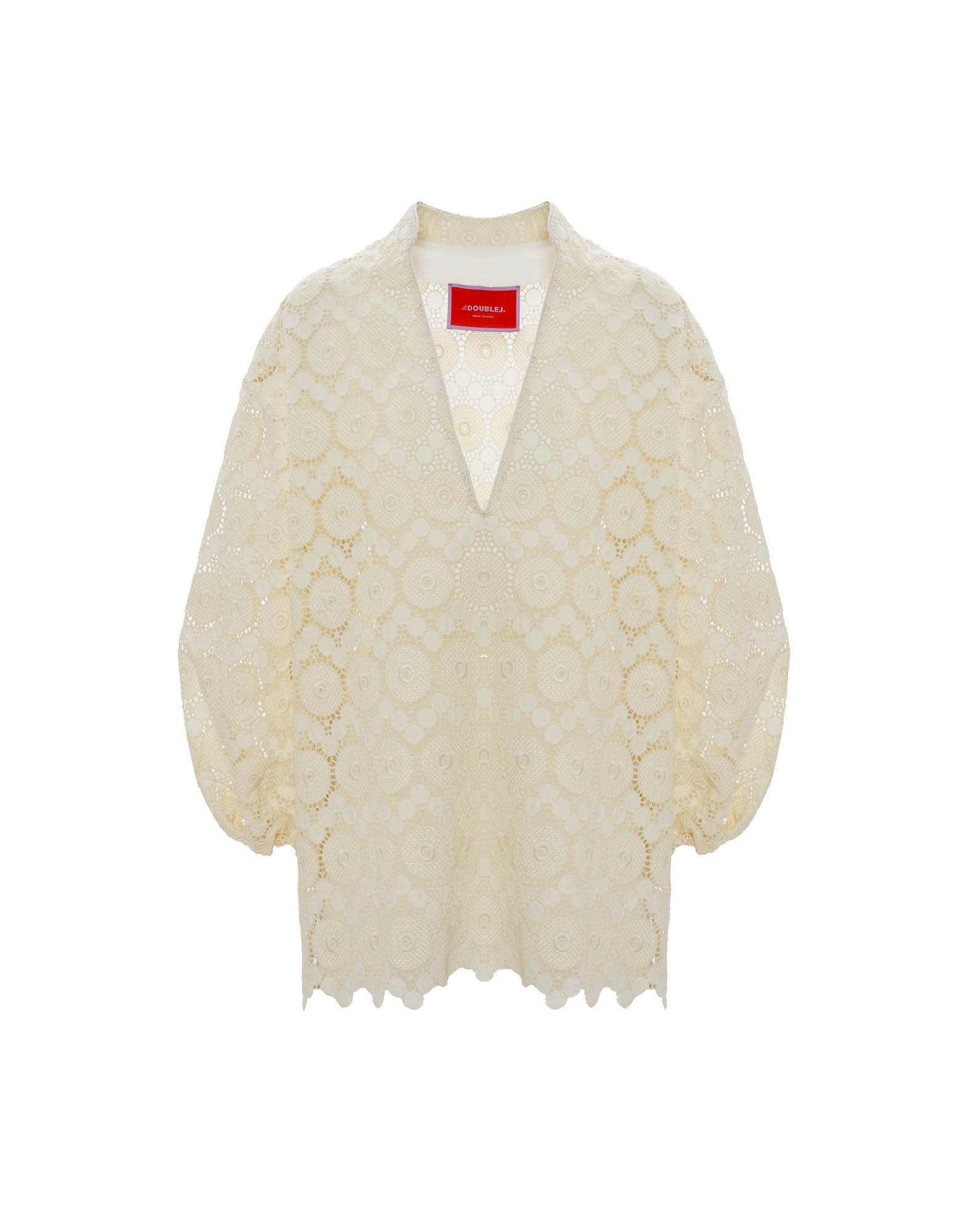 La DoubleJ Jackie Shirt Evil Eye Ivory SHI0093EMB032EVI01WH04