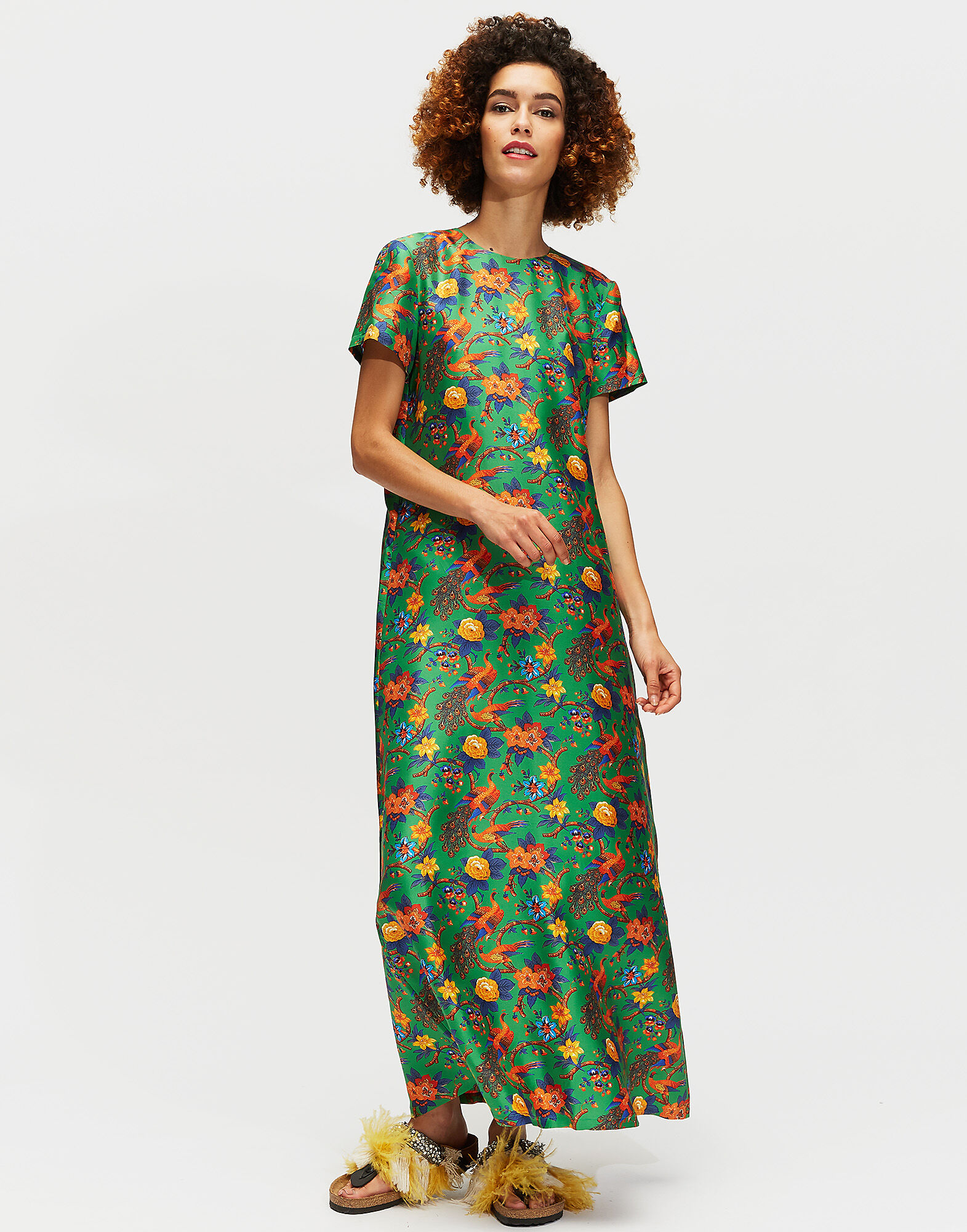 LaDoubleJ Swing Dress Pavone Verde DRE0001SIL001PAV0003