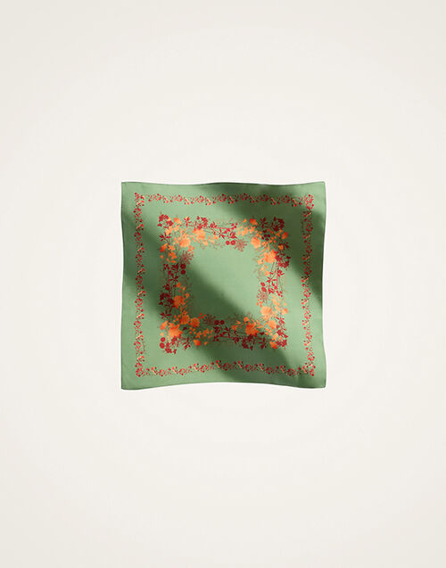 La DoubleJ Foulard 45 Woodland Plac&eacute;e Camouflage SCA0065SIL001WOD01GR08