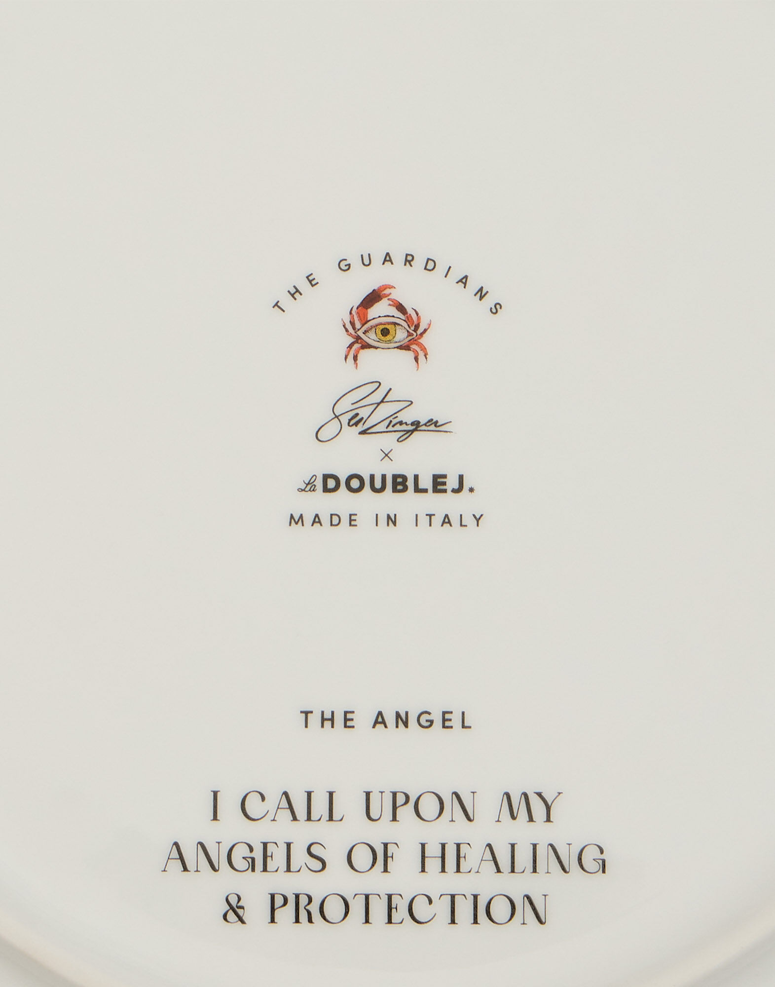 La DoubleJ Decorative Plate The Angel Brown DPL0001CER001ANG01BR11