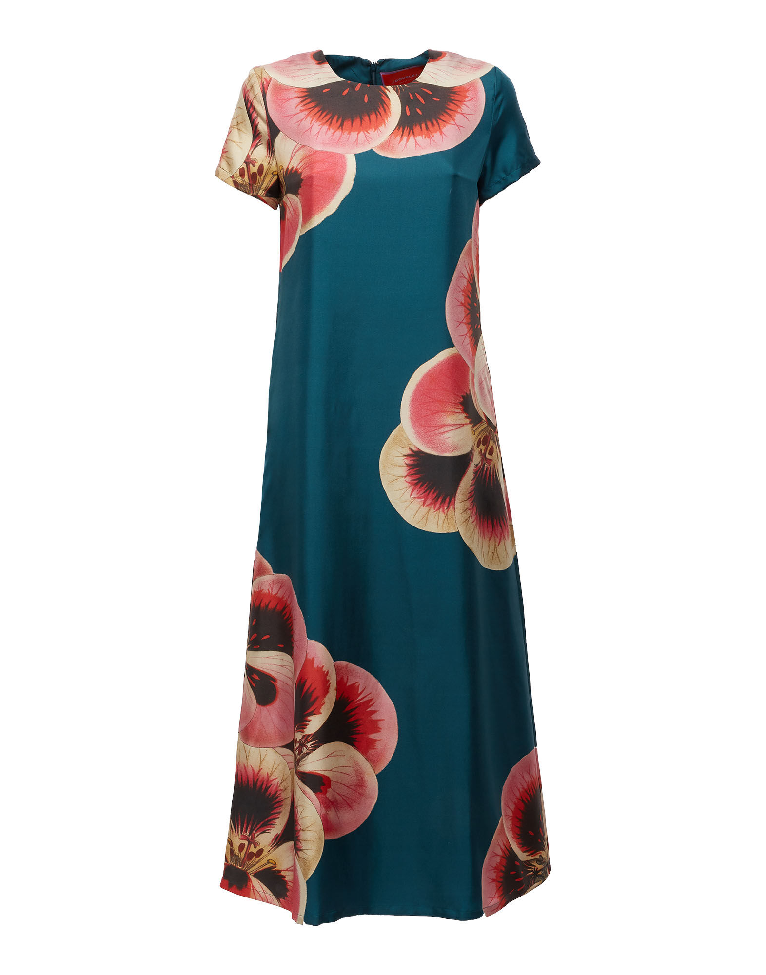 La DoubleJ Swing Dress Giga Pansy Plac&eacute;e DRE0128SIL006PAN0004