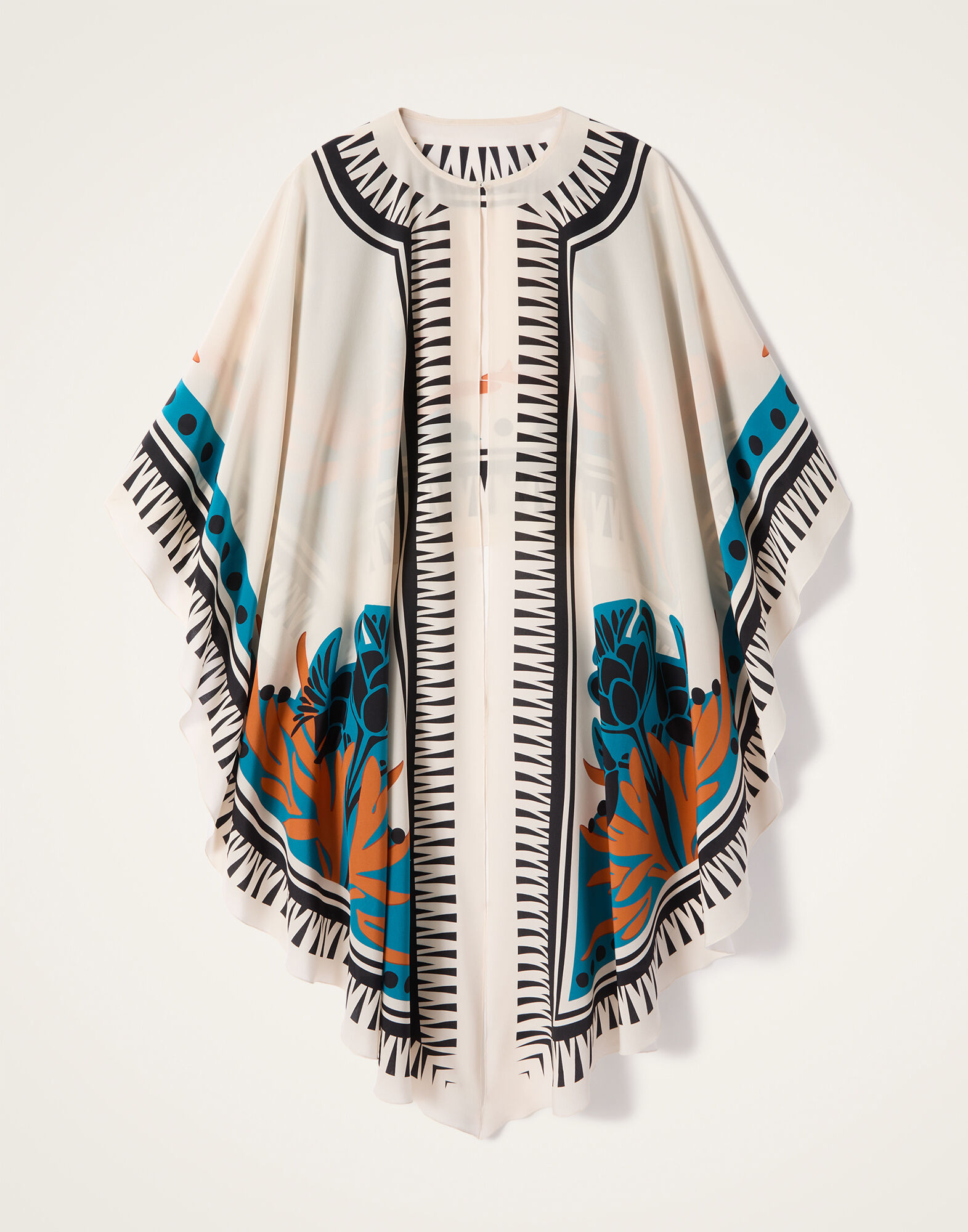 La DoubleJ Maria Cape Florence Plac&eacute;e Ivory SCA0092CRE002FLO02WH04