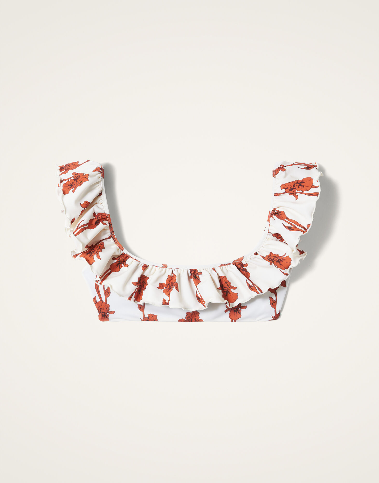 La DoubleJ Ruffle Bikini Top Mini Iris Dark Orange SWI0022LYC001IRS03OR03