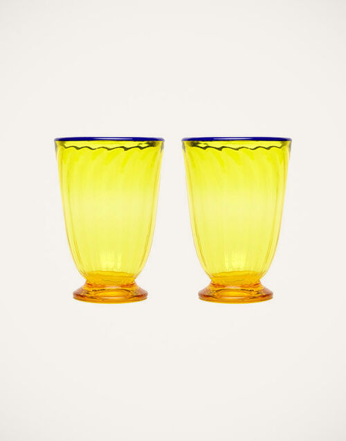 La DoubleJ Rainbow Glasses Set Of 2 Yellow GLA0014MUR001YEL0001