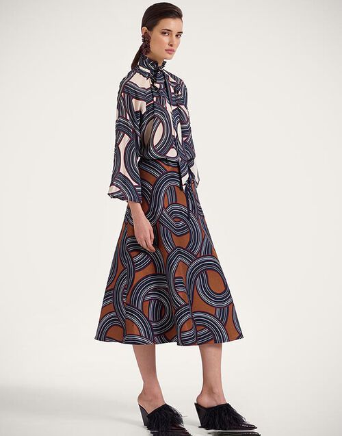 La DoubleJ Drawstring Skirt Montecarlo Blue SKI0098JCQ097MTC02BU03