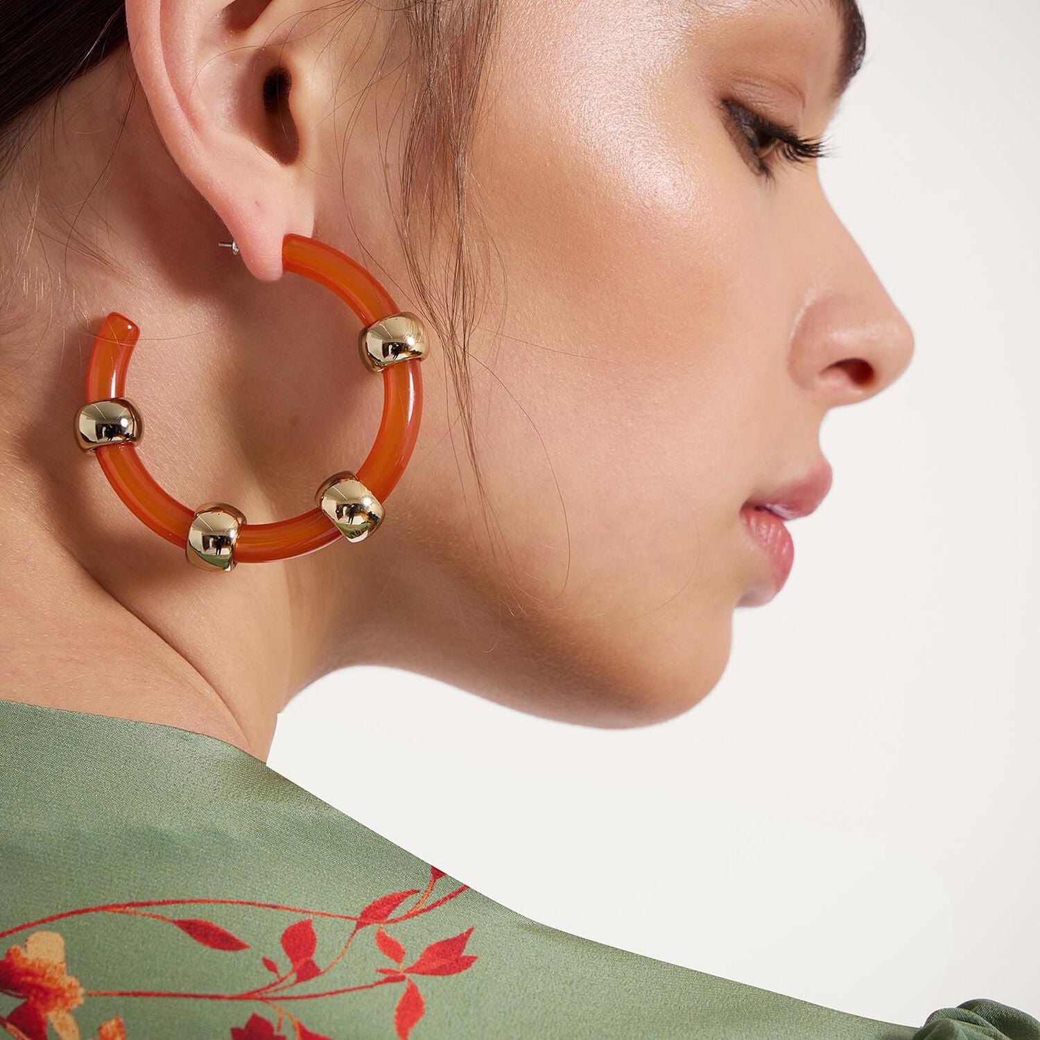 La Double J Studded Hoops