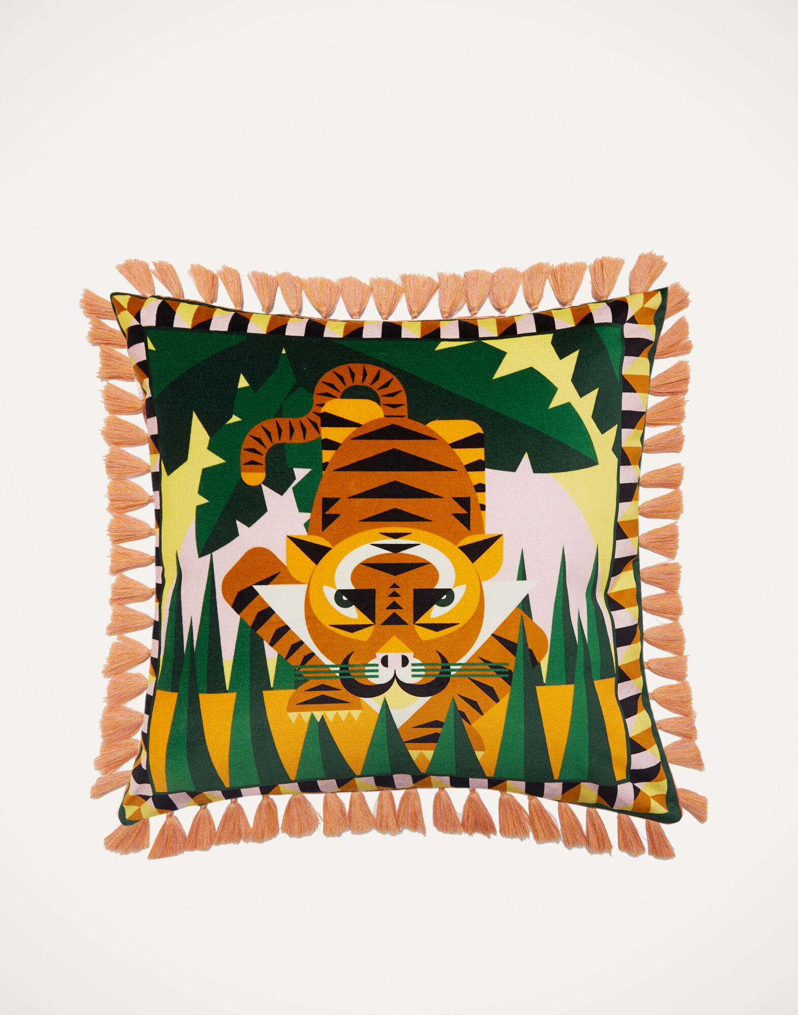 La DoubleJ Spirit Animal Cushion Tiger CUS0002VEL001SPA0002