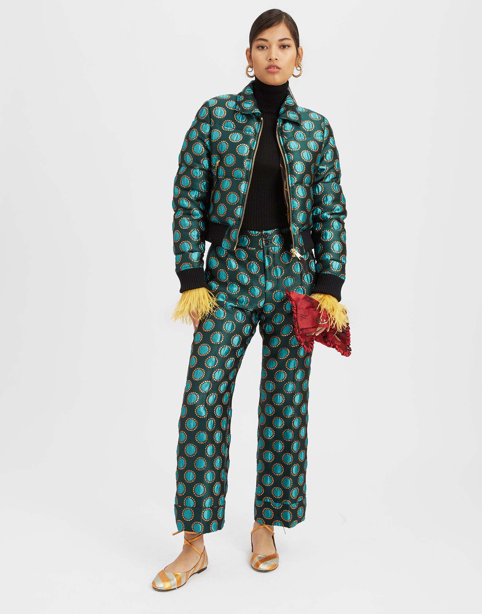 La DoubleJ La Comasca Puffer Bomber Winter Sun Emerald DOW0013JCQ060WSU01GR04